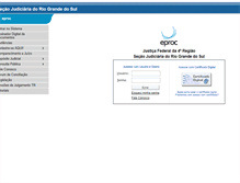 Tablet Screenshot of eproc.jfrs.jus.br